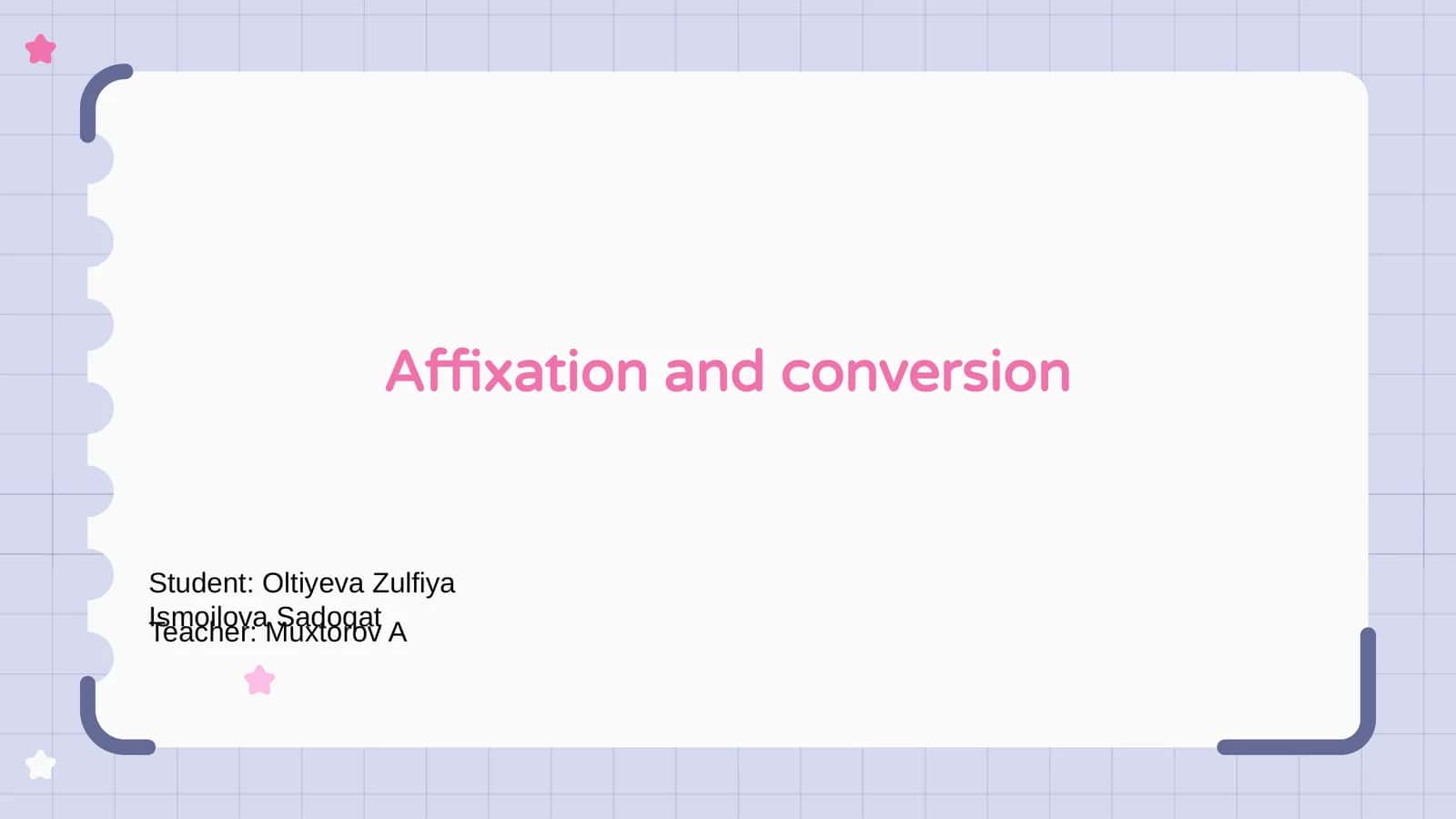 Affixation and conversion