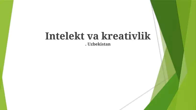 Intelekt va kreativlik
