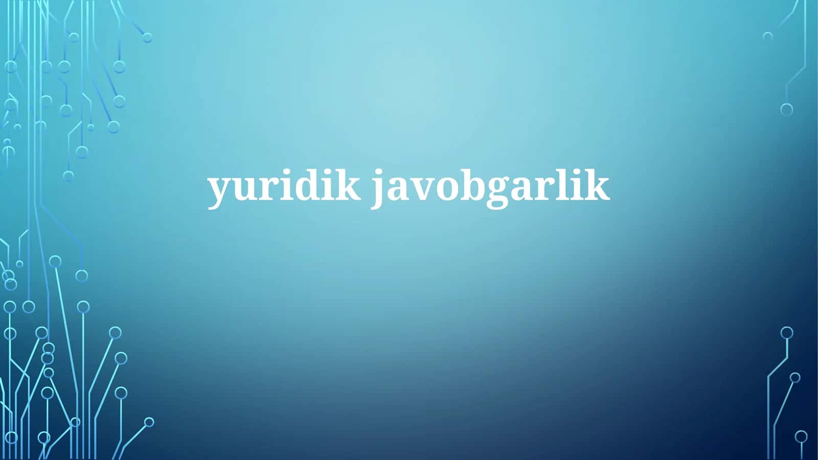 Yuridik javobgarlik