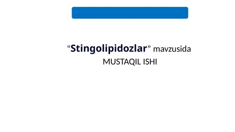 Stingolipidozlar
