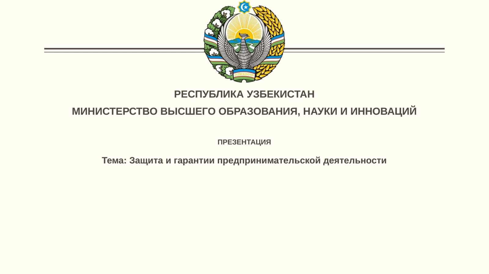 Презентация: Защита и гарантии предпринимательской деятельности