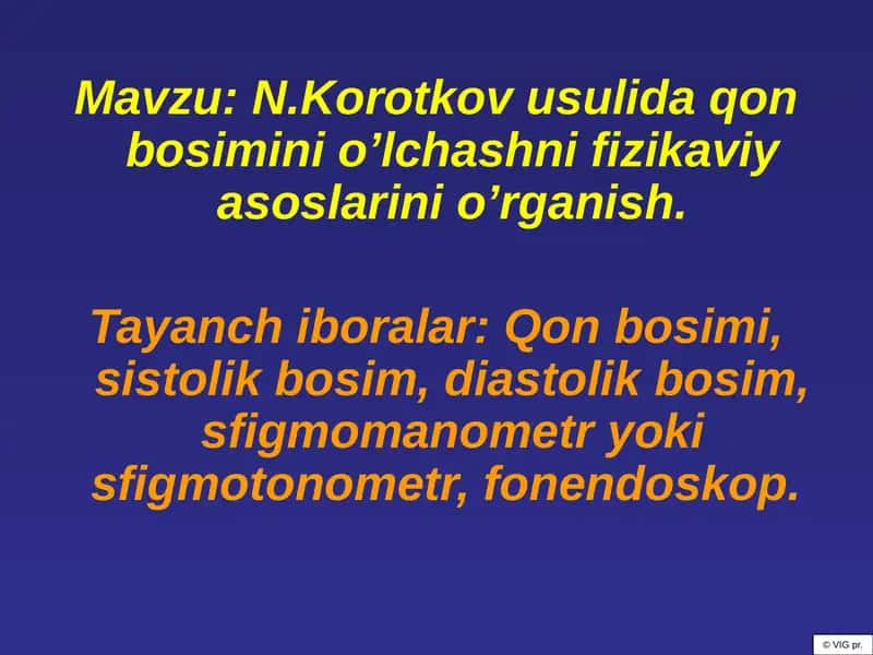 Tomirdagi qon bosimini o‘lchashning usullari