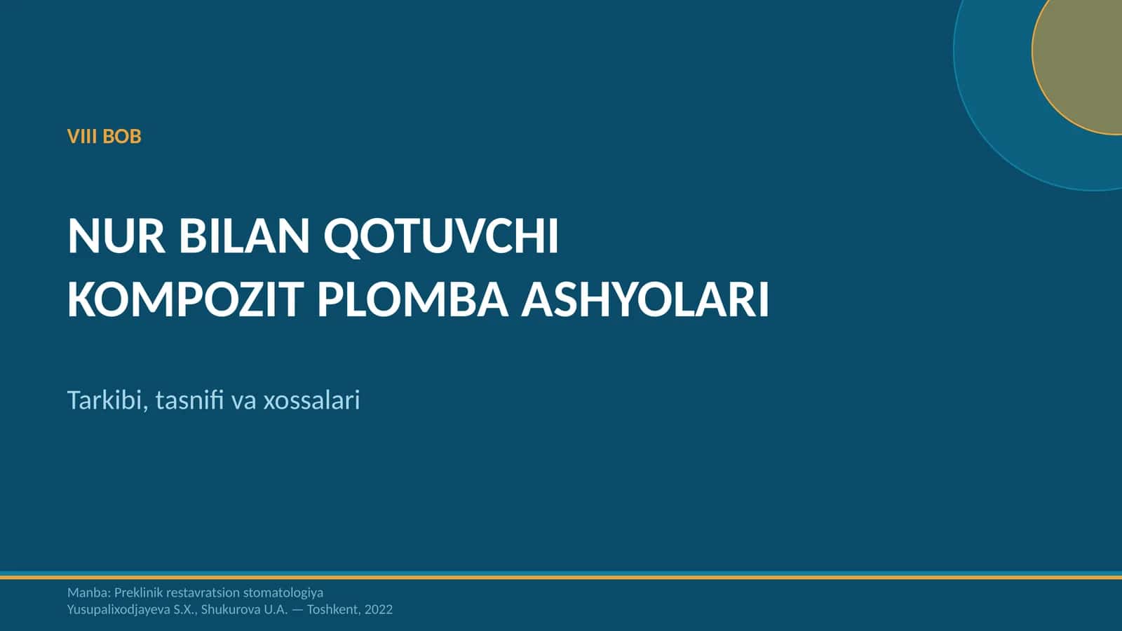KOMPOZIT PLOMBA ASHYOLARI