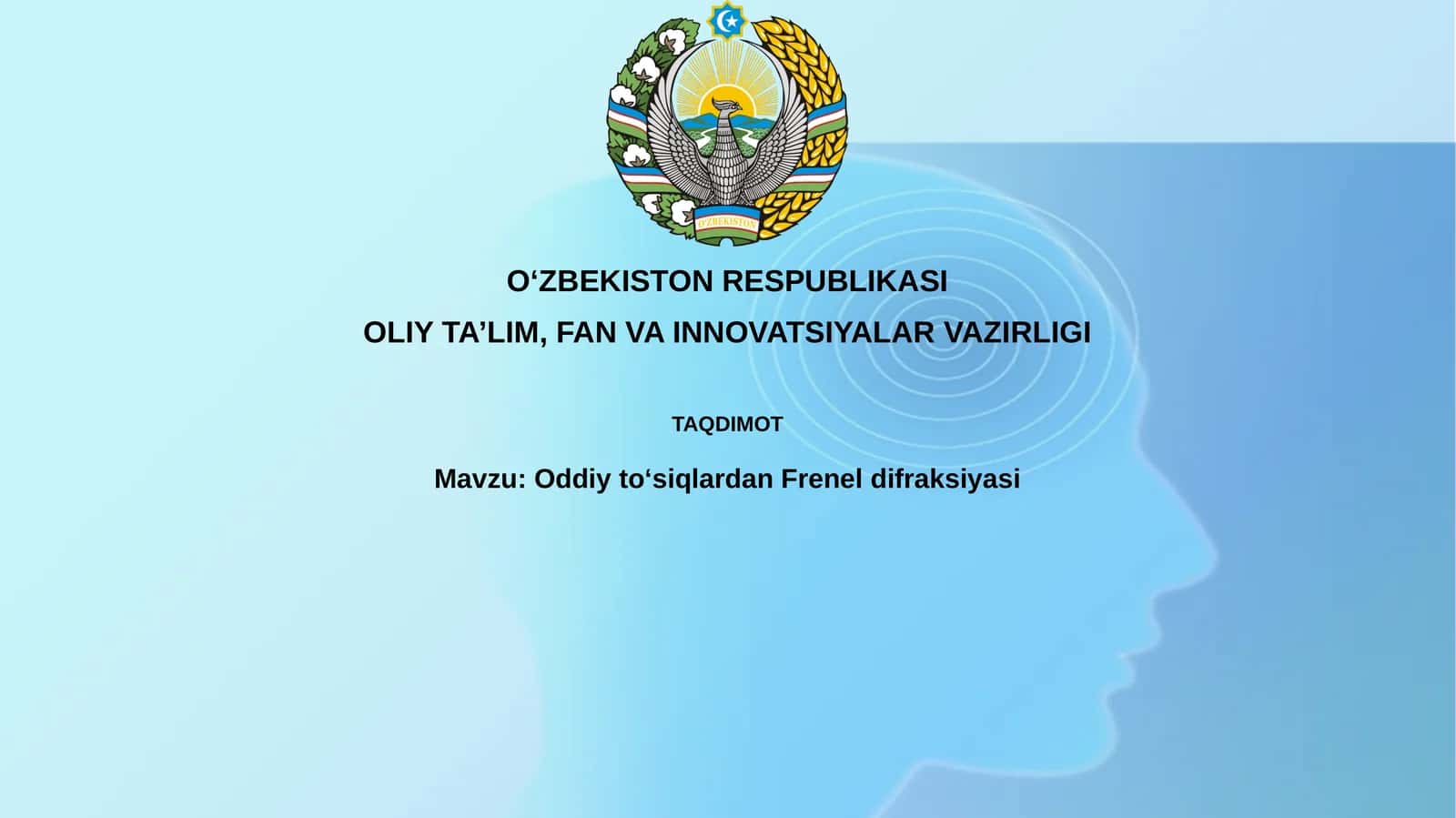 Oddiy to‘siqlardan Fresnel difraksiyasi