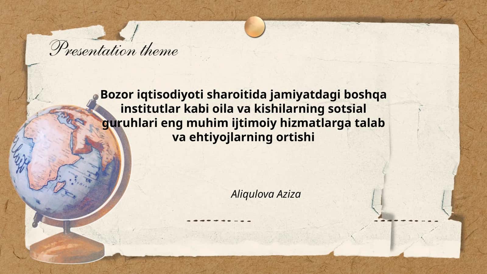 Bozor iqtisodiyoti sharoitida jamiyatdagi boshqa institutlar kabi oila va kishilarning sotsial guruhlari eng muhim ijtimoiy hizmatlarga talab va ehtiyojlarning ortishi