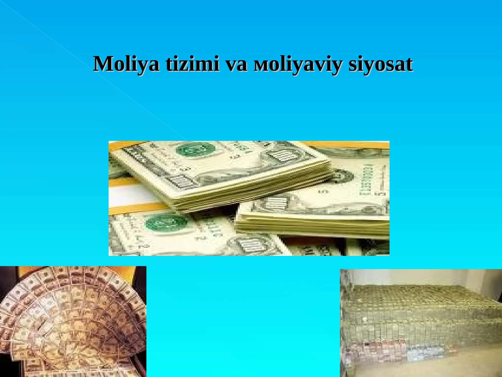 Moliya tizimi va moliyaviy siyosat