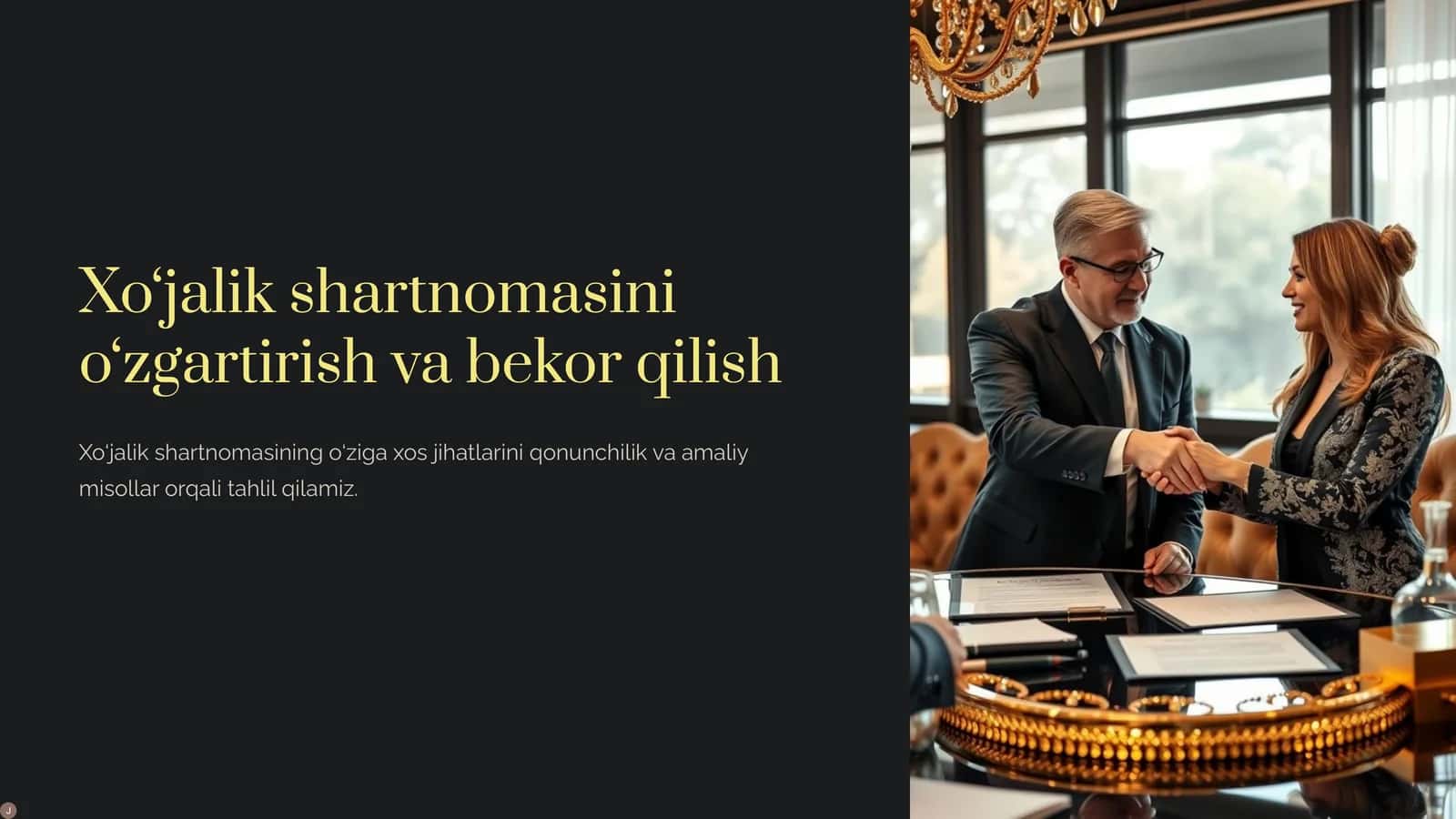 Xo‘jalik shartnomasini o‘zgartirish va bekor qilish