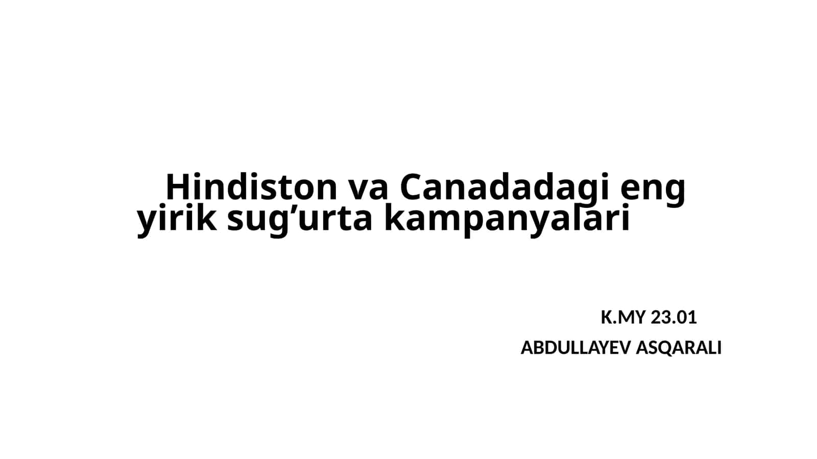 Hindistonda sug'urta bozori
