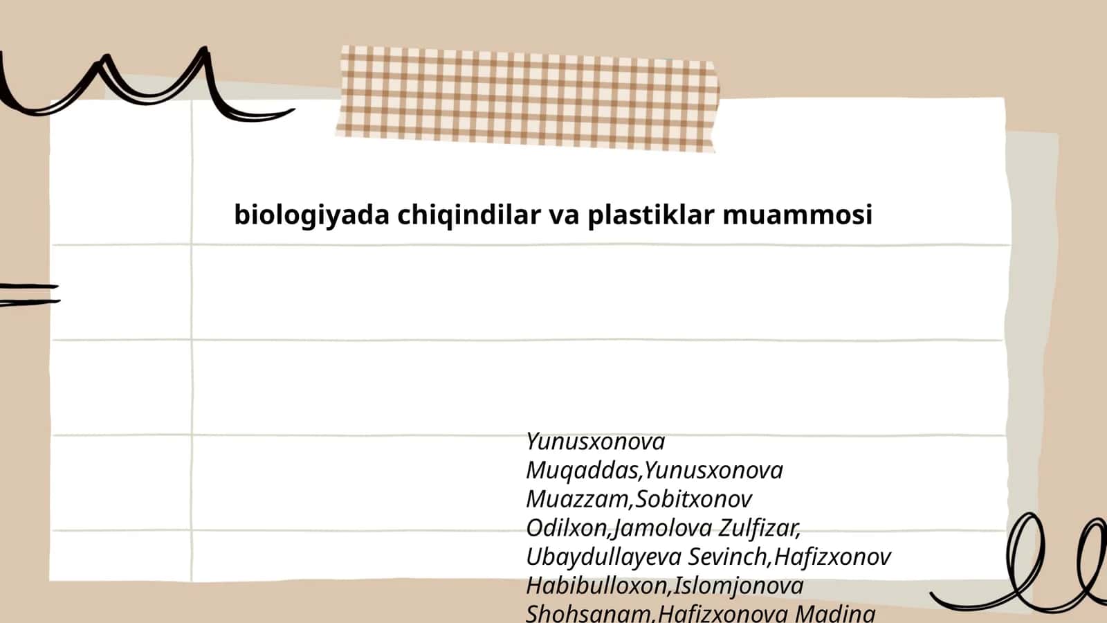 biologiyada chiqindilar va plastiklar muammosi
