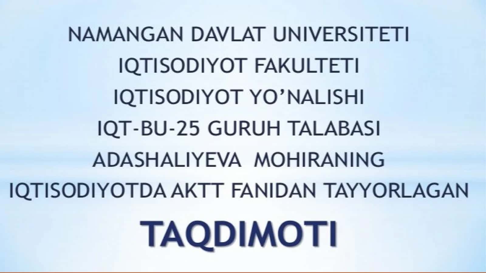 Bulutli texnologiyalar va ular bilan ishlash