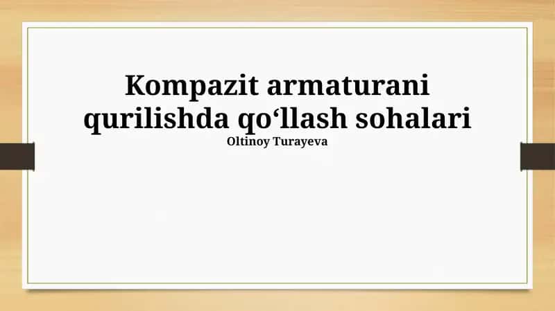 Kompozit Materiallarni Tanlash va Loyihalash Me'yorlari