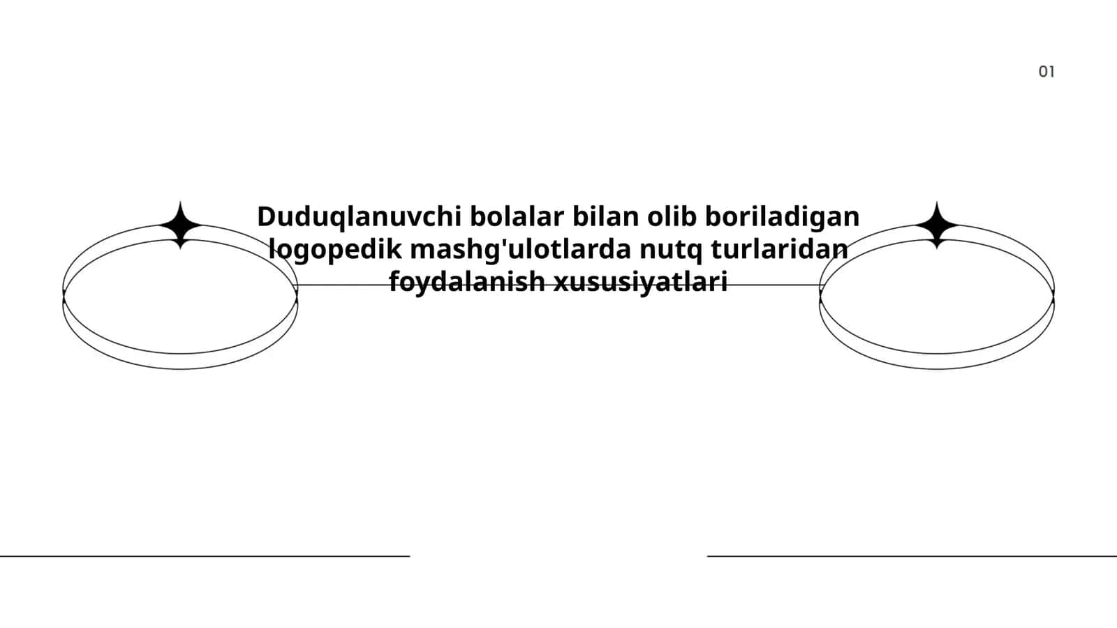Duduqlanuvchi bolalar bilan olib boriladigan logopedik mashg'ulotlarda nutq turlaridan foydalanish xususiyatlari