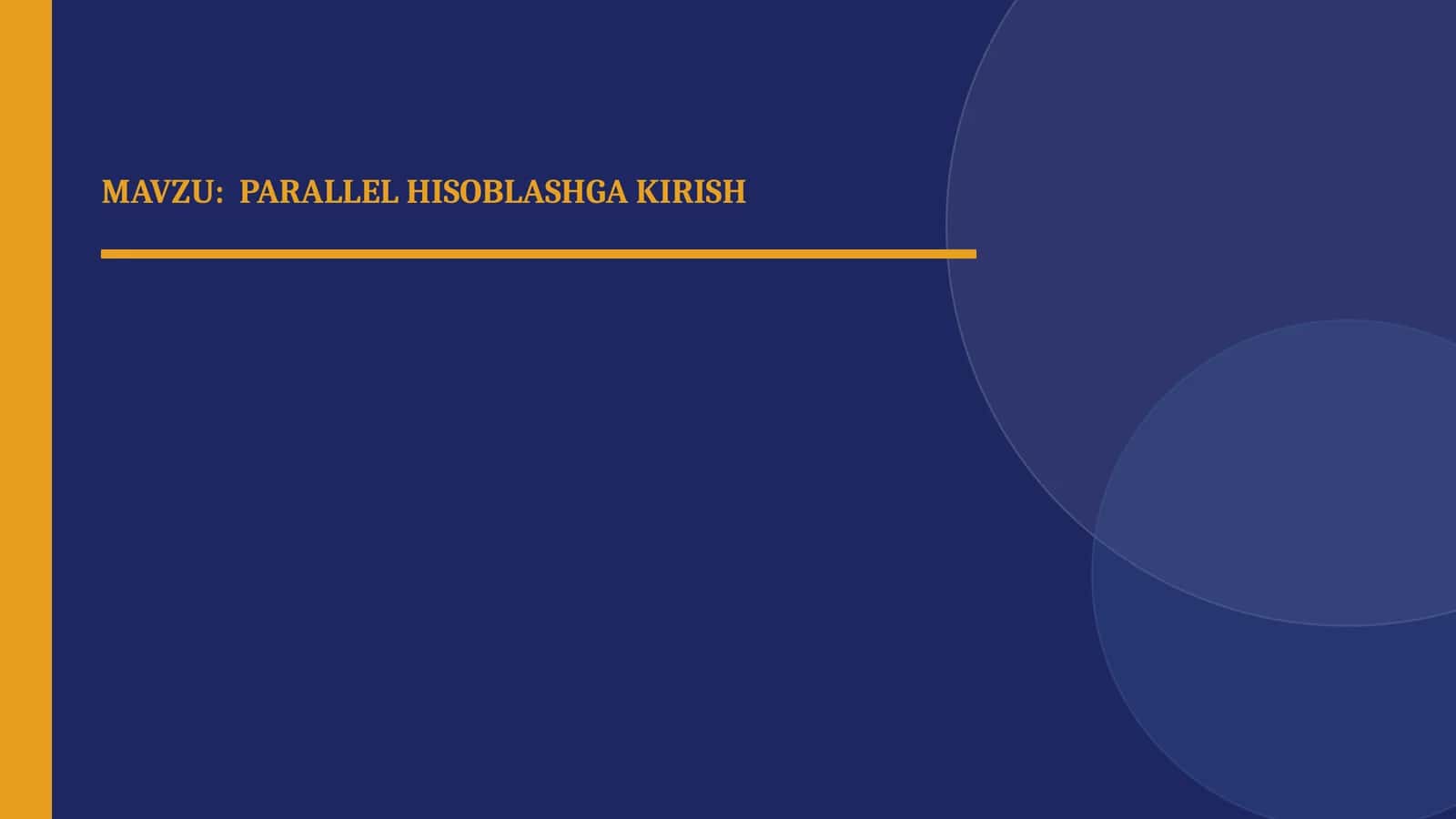 PARALLELHISOBLASHGA