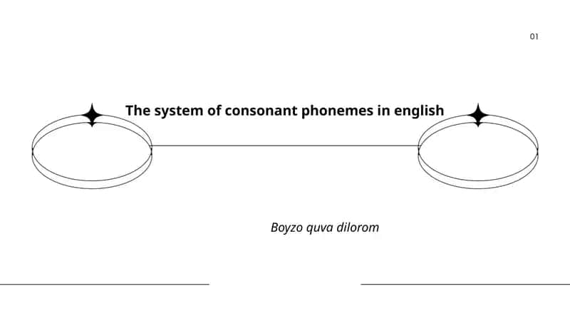 The system of consonant phonemes in english