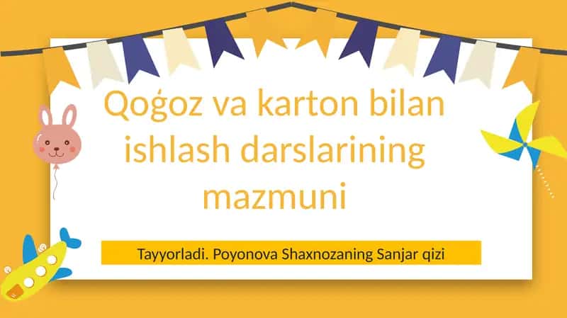 Qoģoz va karton haqida bilim