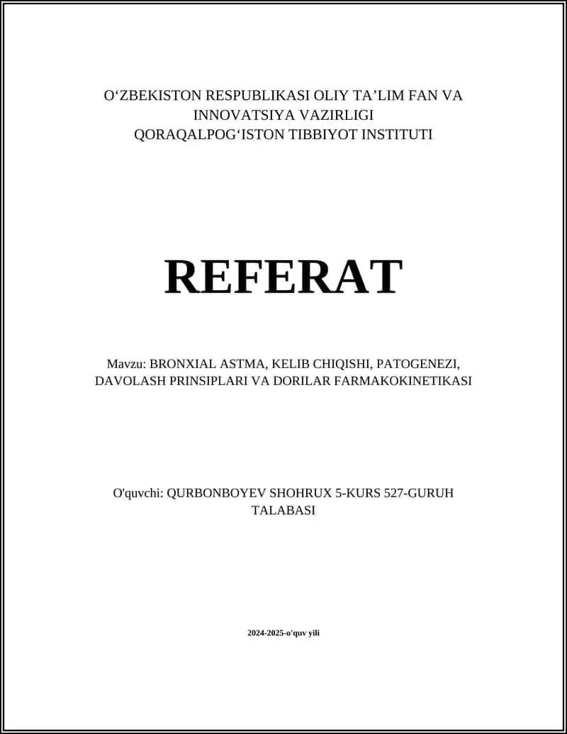 BRONXIAL ASTMA REFARAT