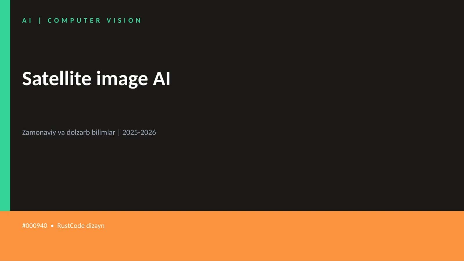 Satellite image AI