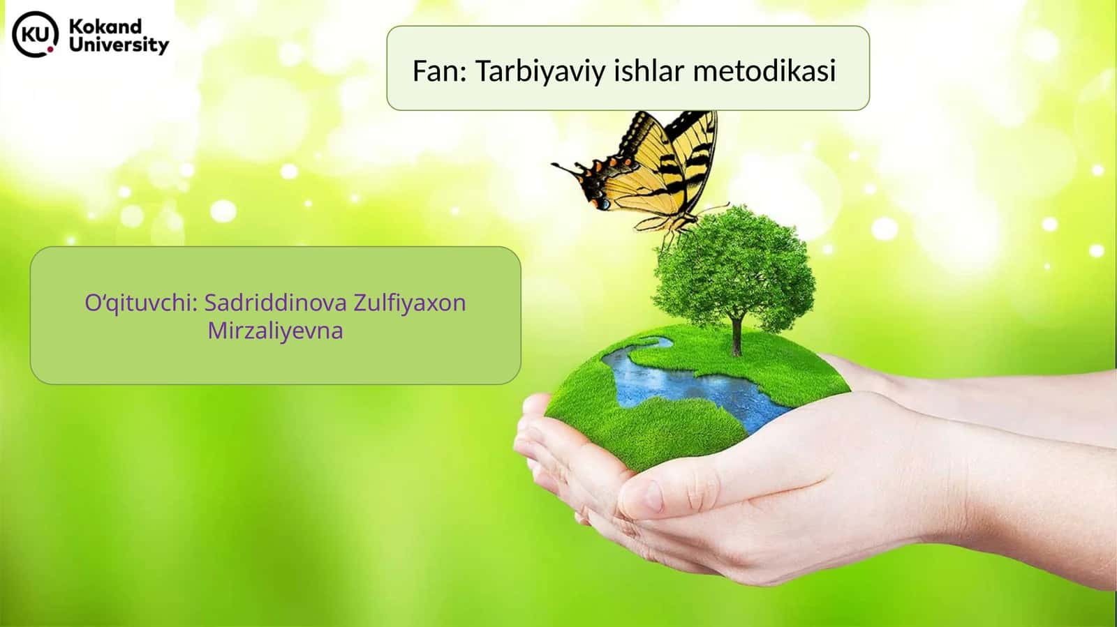 Mavzu:Tarbiyaviy ishlar metodikasi fanining maqsad va vazifalari