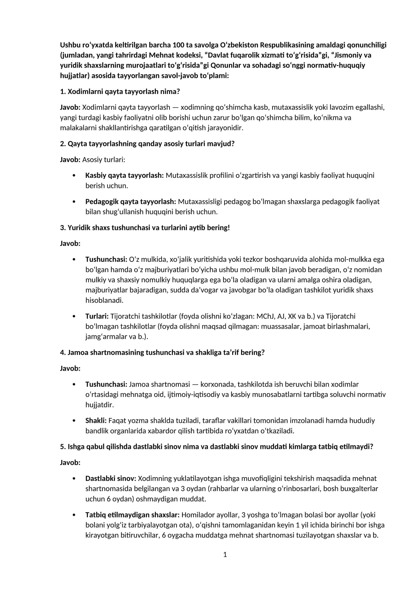 Agros 2026 suhbar salollari javoblari bilan (Buxgalteriya va Moliya xizmati)