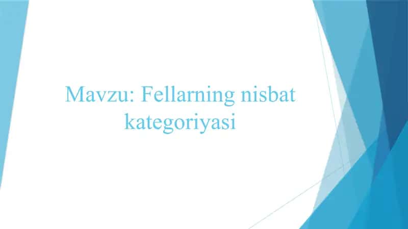 Nisbat kategoriyasi