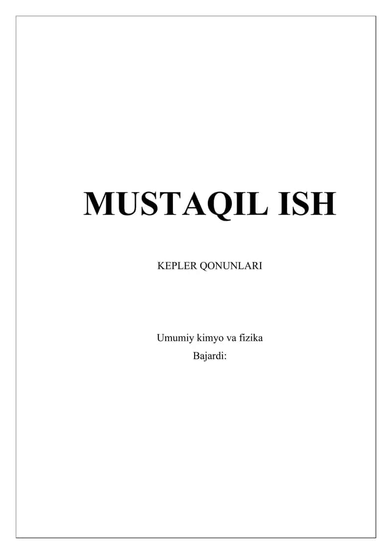 kepler qonuni