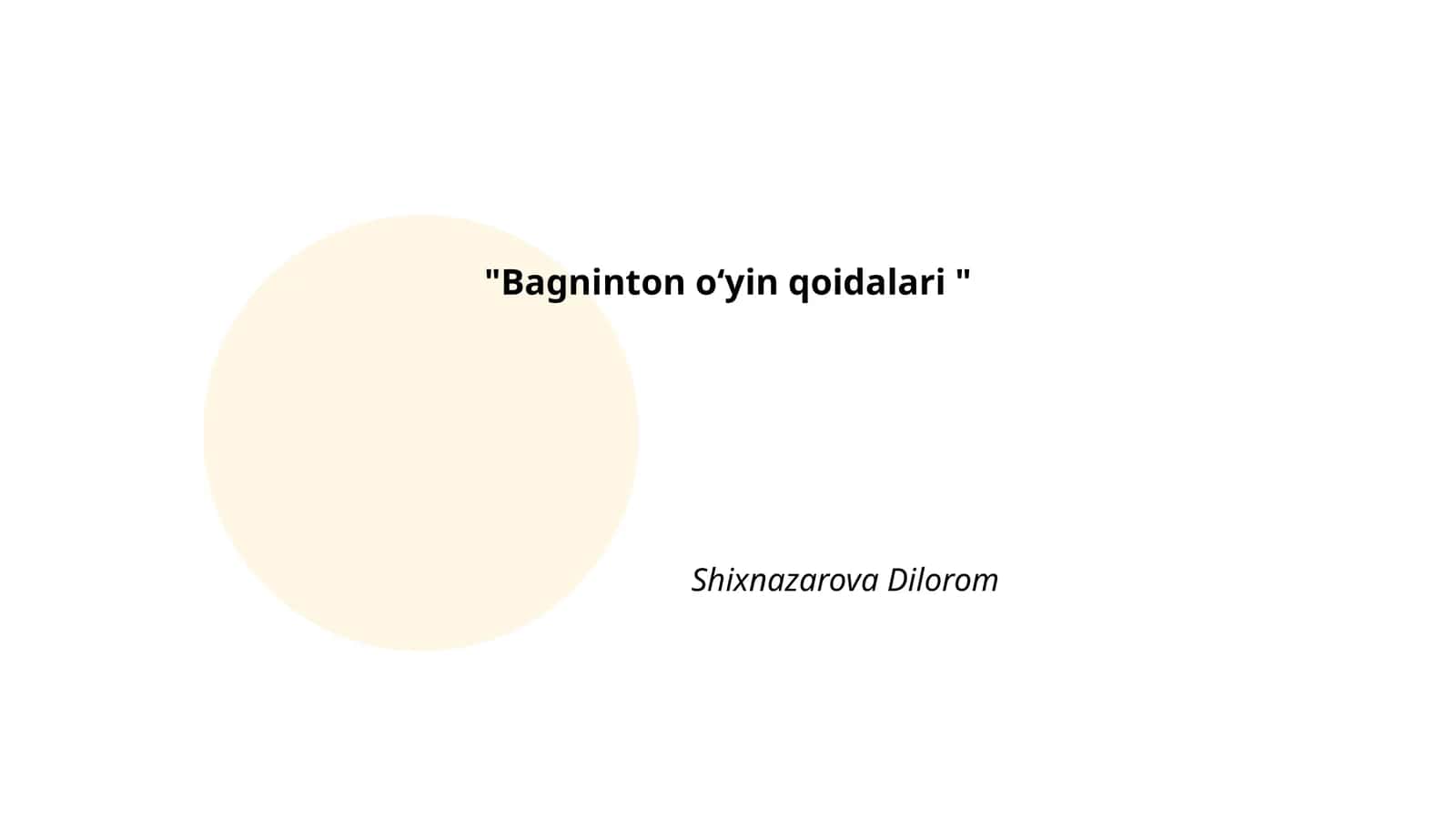 Bagninton oʻyin qoidalari