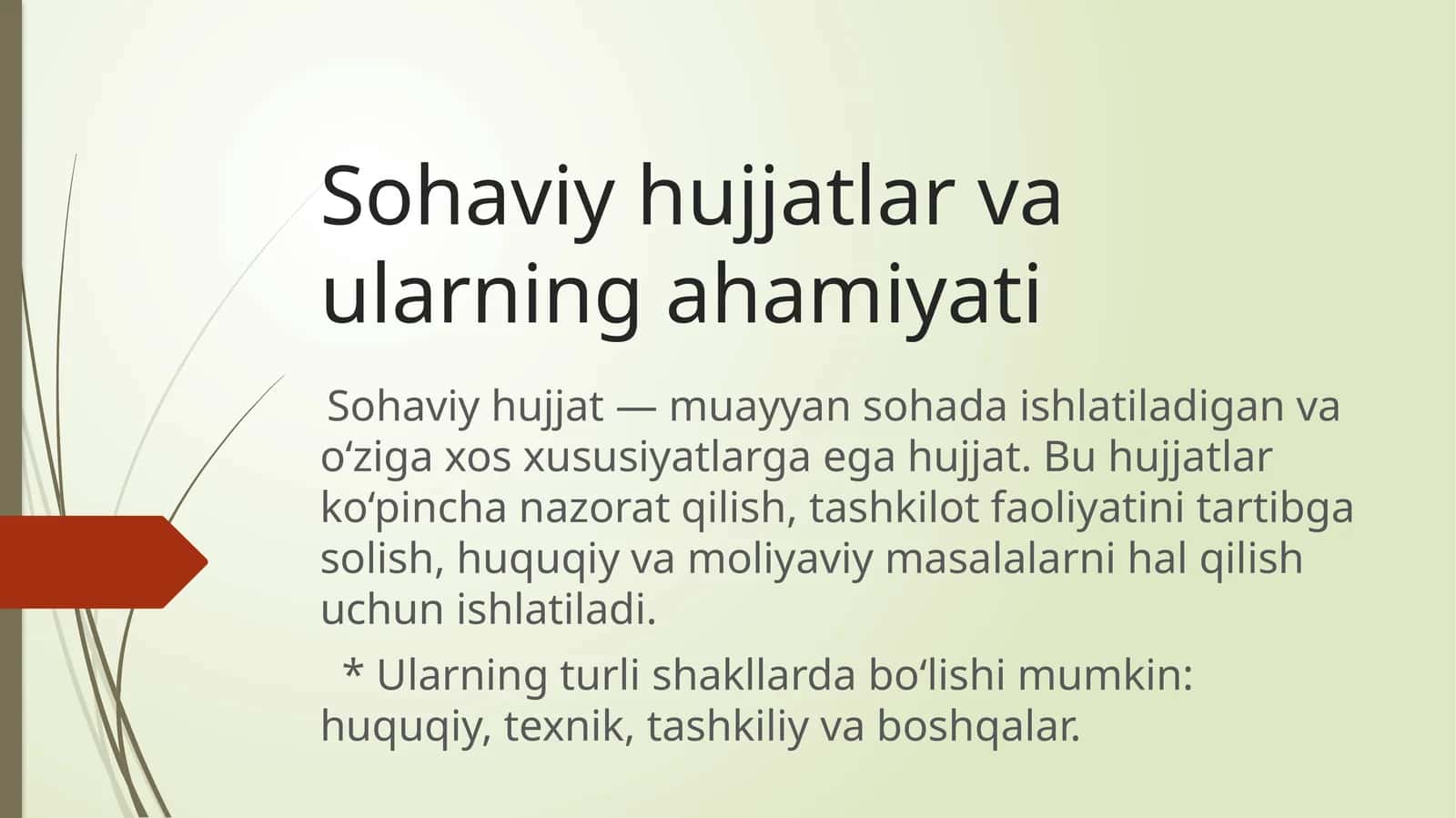 Sohaviy hujjatlar