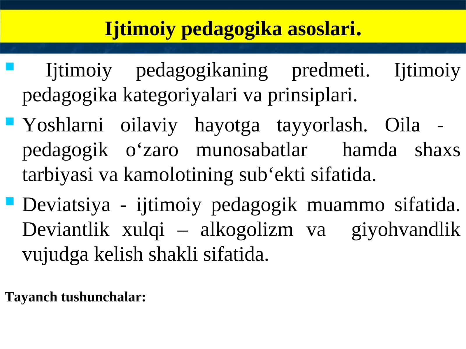 Ijtimoiy pedagogikaning predmeti