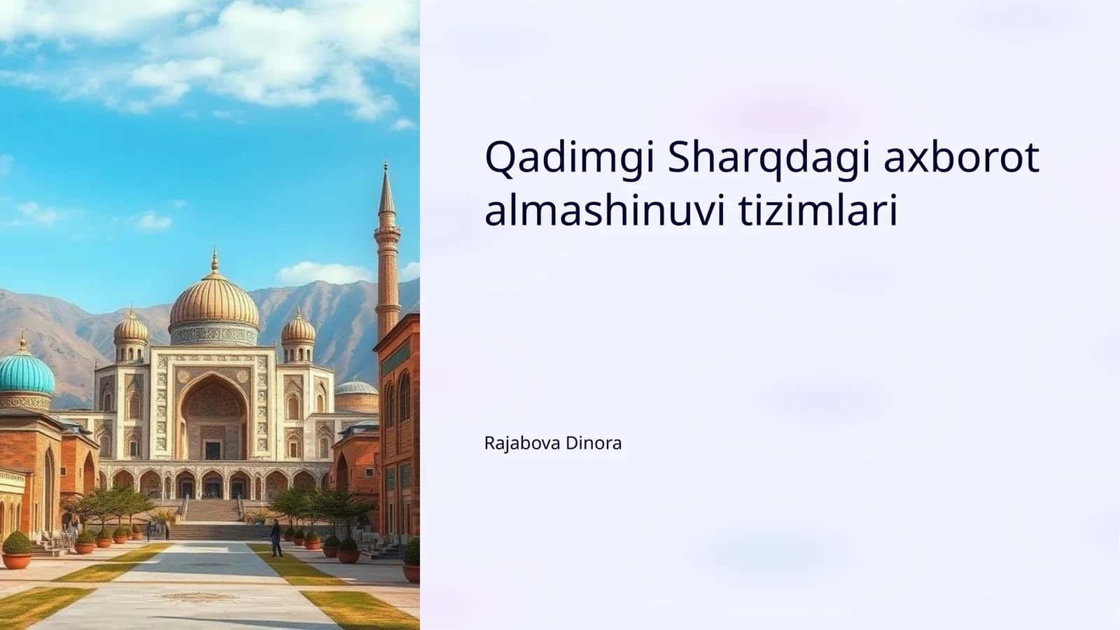 Qadimgi Sharqdagi axborot almashinuvi tizimlari