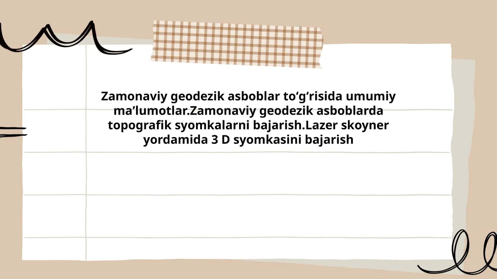 Zamonaviy geodezik asboblar