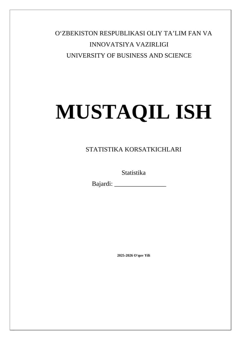 Statistika Korsatkichlari