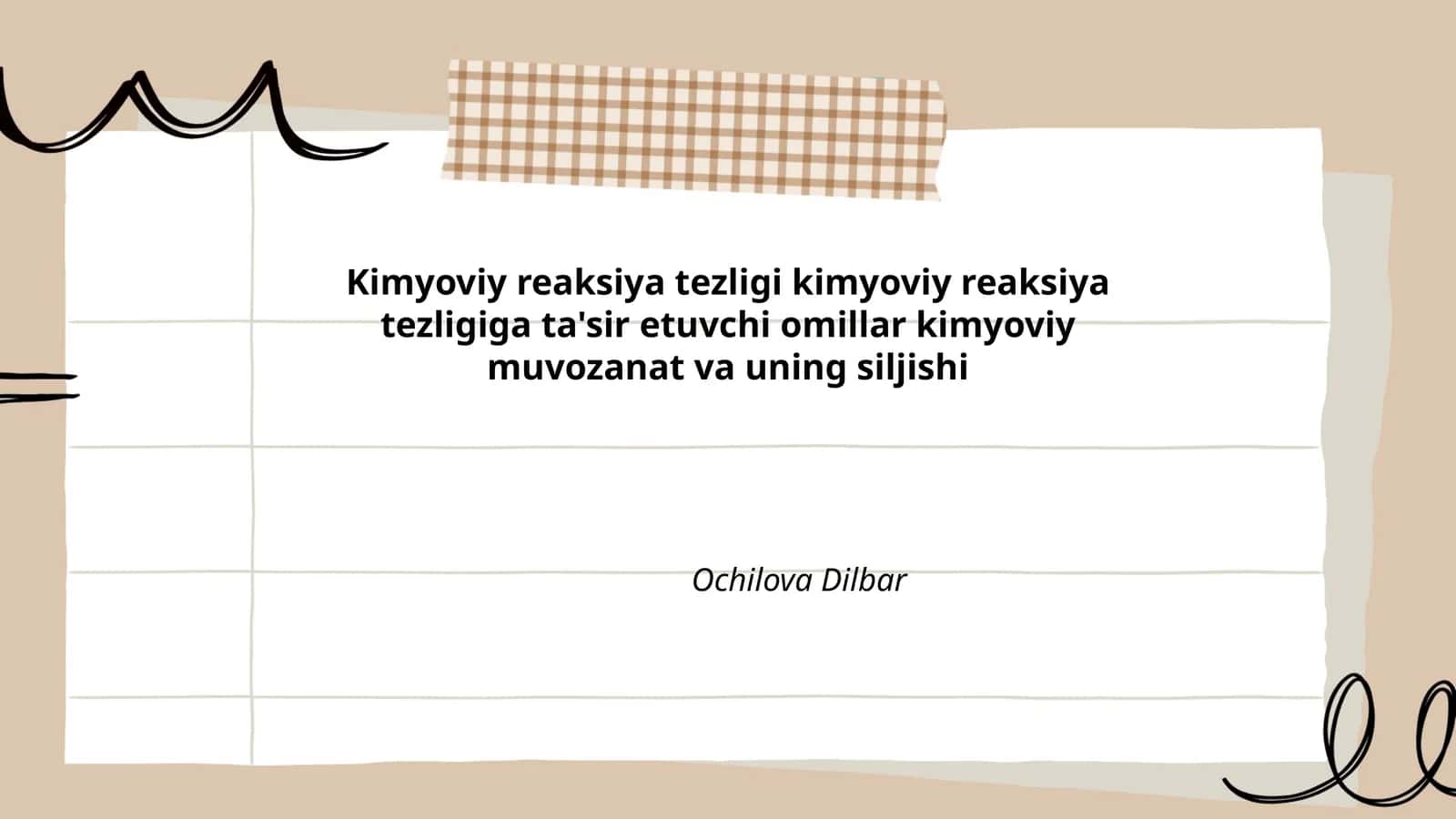 Kimyoviy reaksiya tezligi