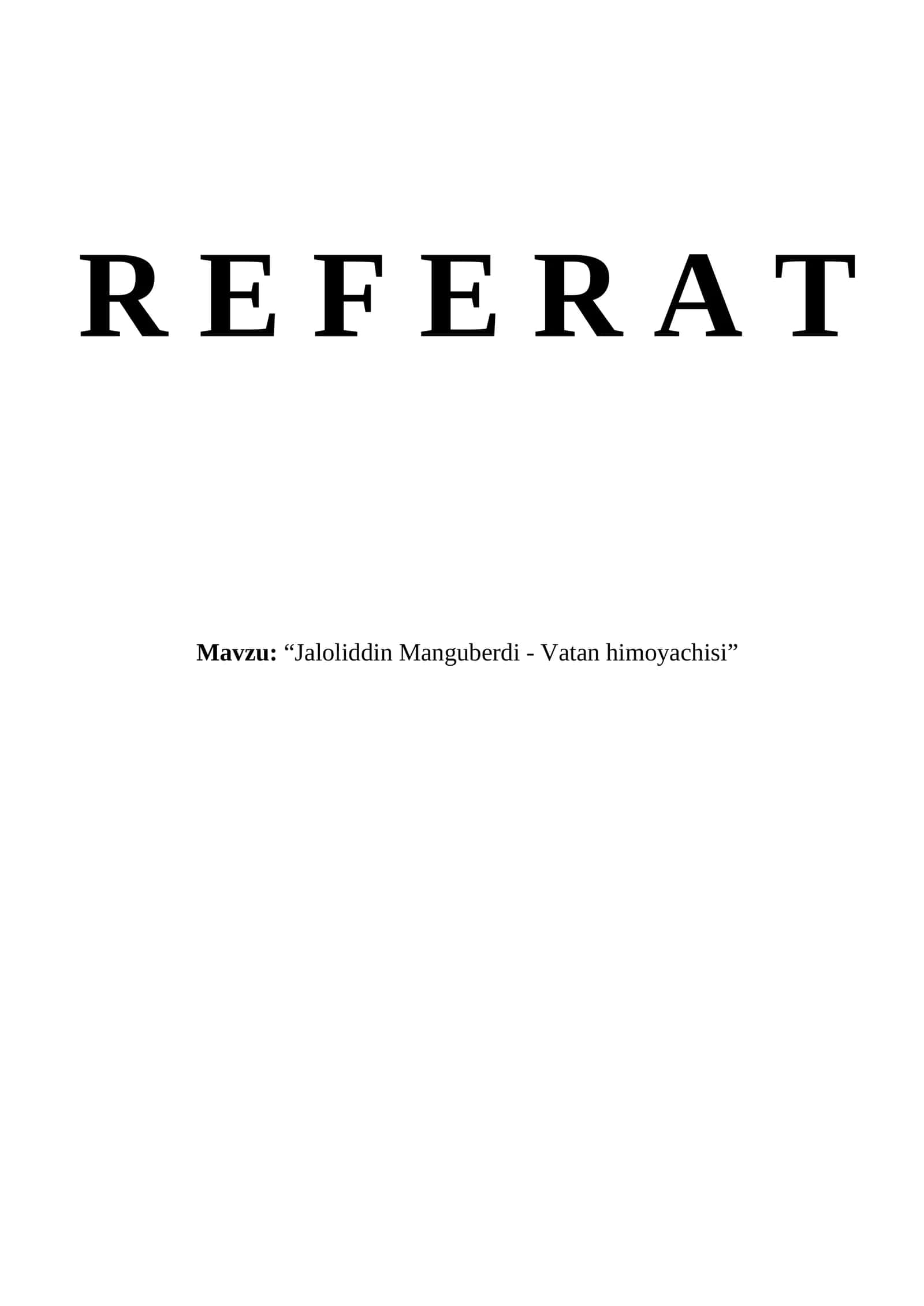 Jaloliddin_Manguberdi refarat.