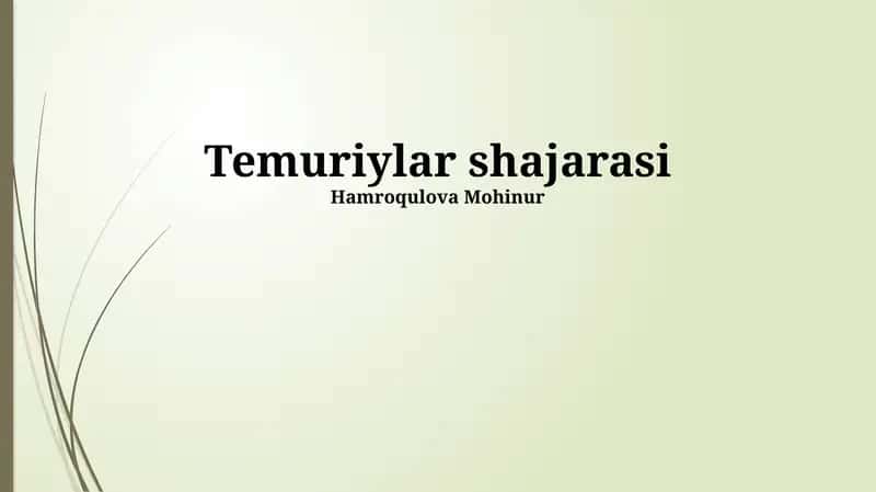 Temuriylar shajarasi