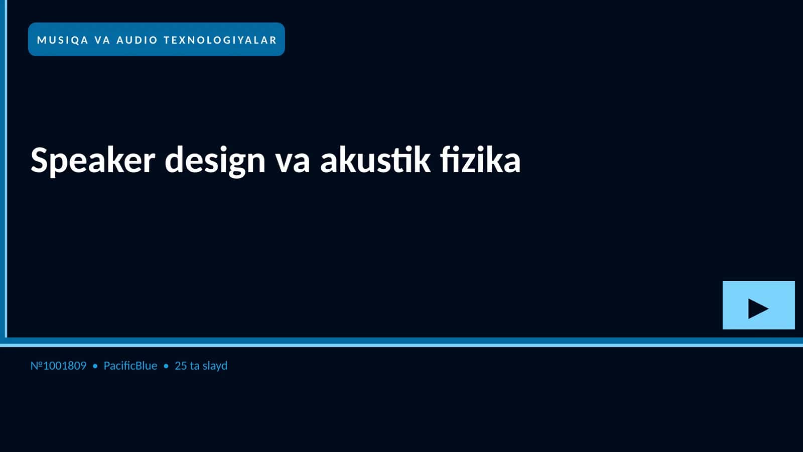 Speaker design va akustik fizika