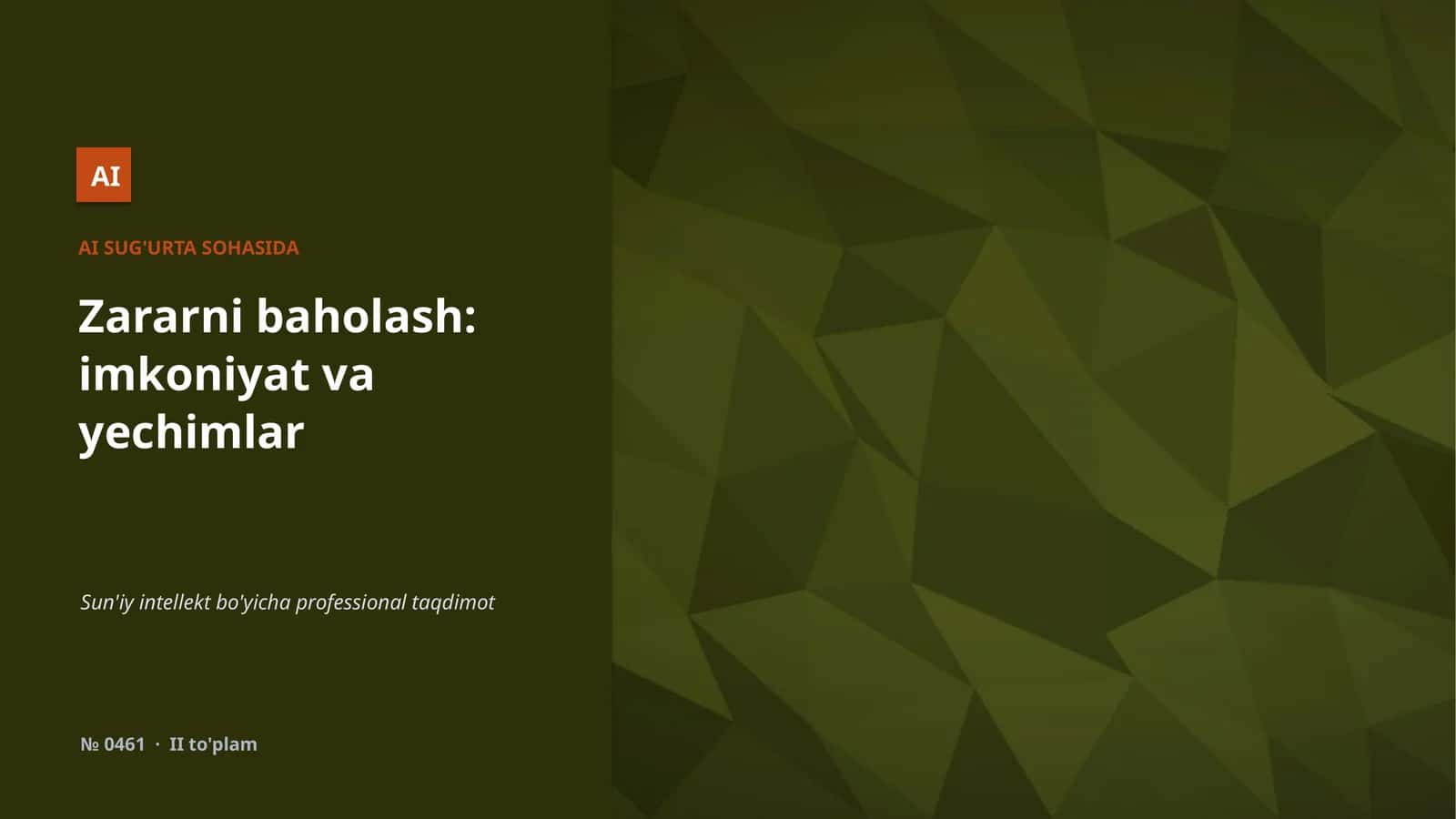 AI SUG'URTA SOHASIDA