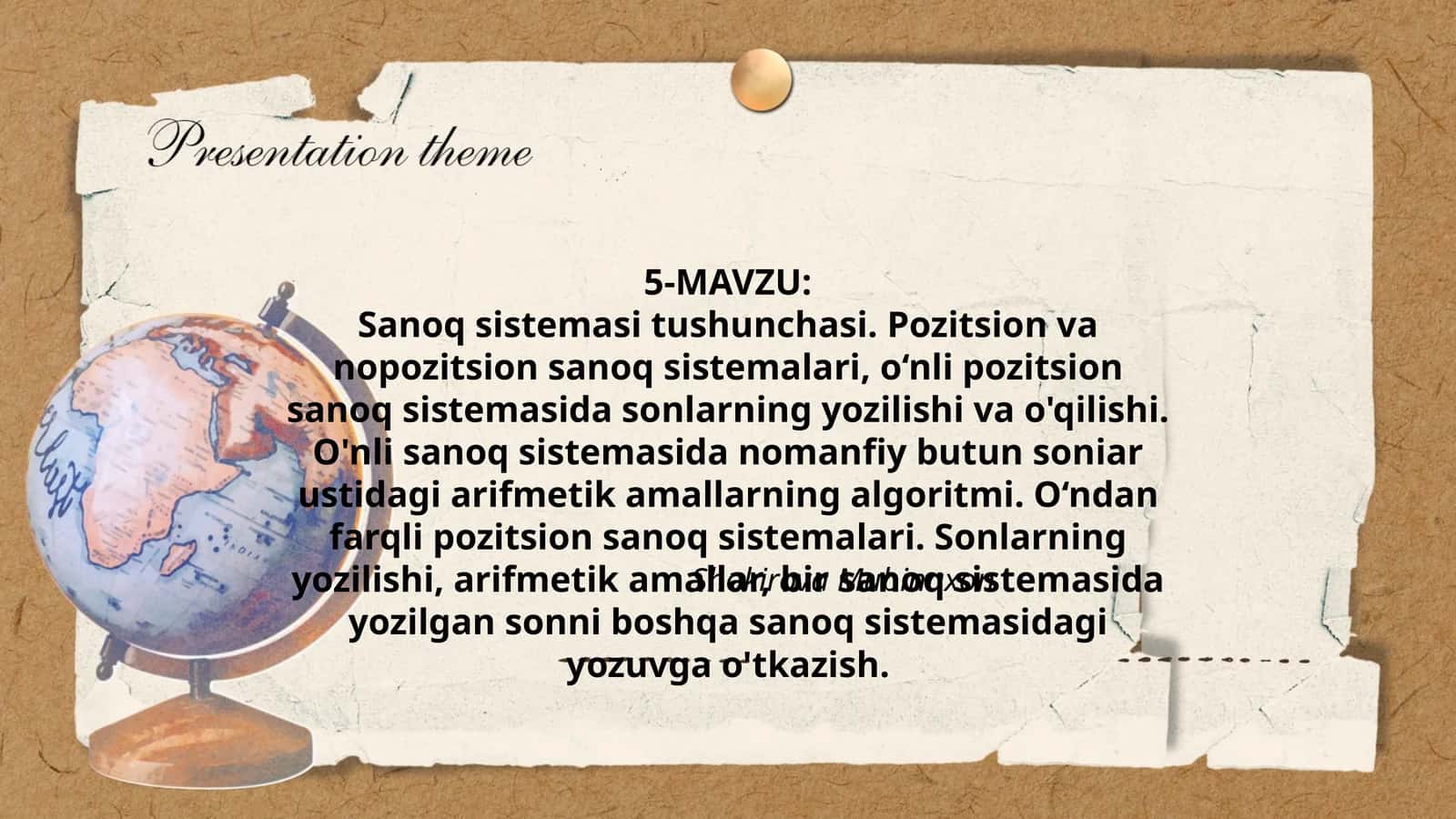 Sanoq sistemasi tushunchasi