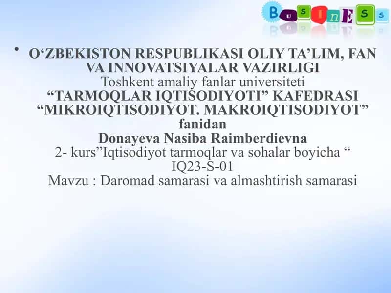 Daromad samarasi va almashtirish samarasi