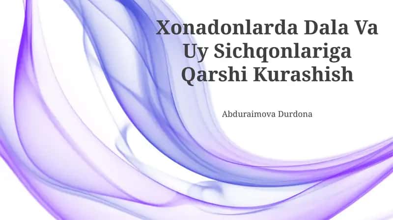 Xonadonlarda Dala Va Uy Sichqonlariga Qarshi Kurashish