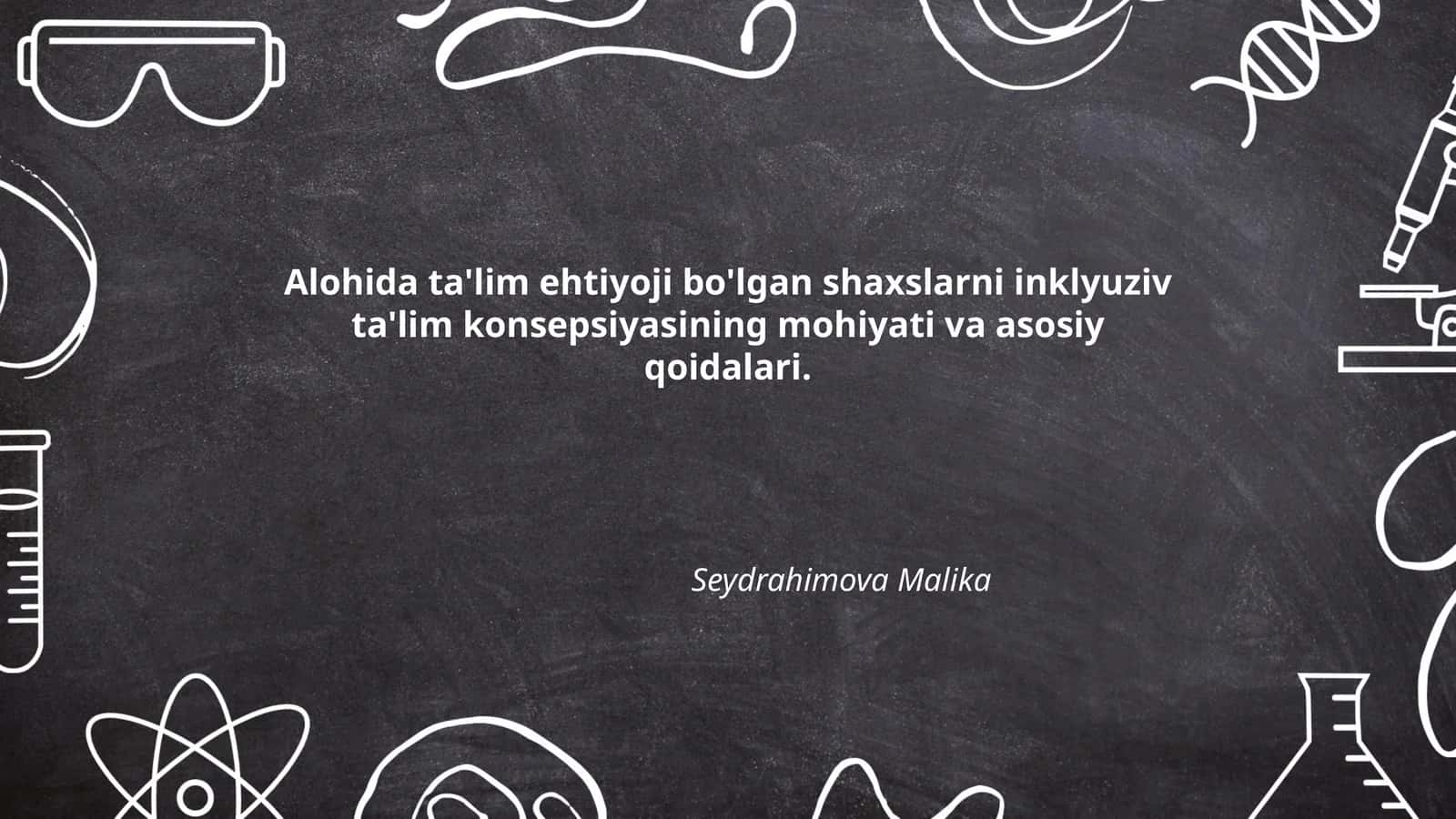 Inklyuziv ta'lim konsepsiyasi