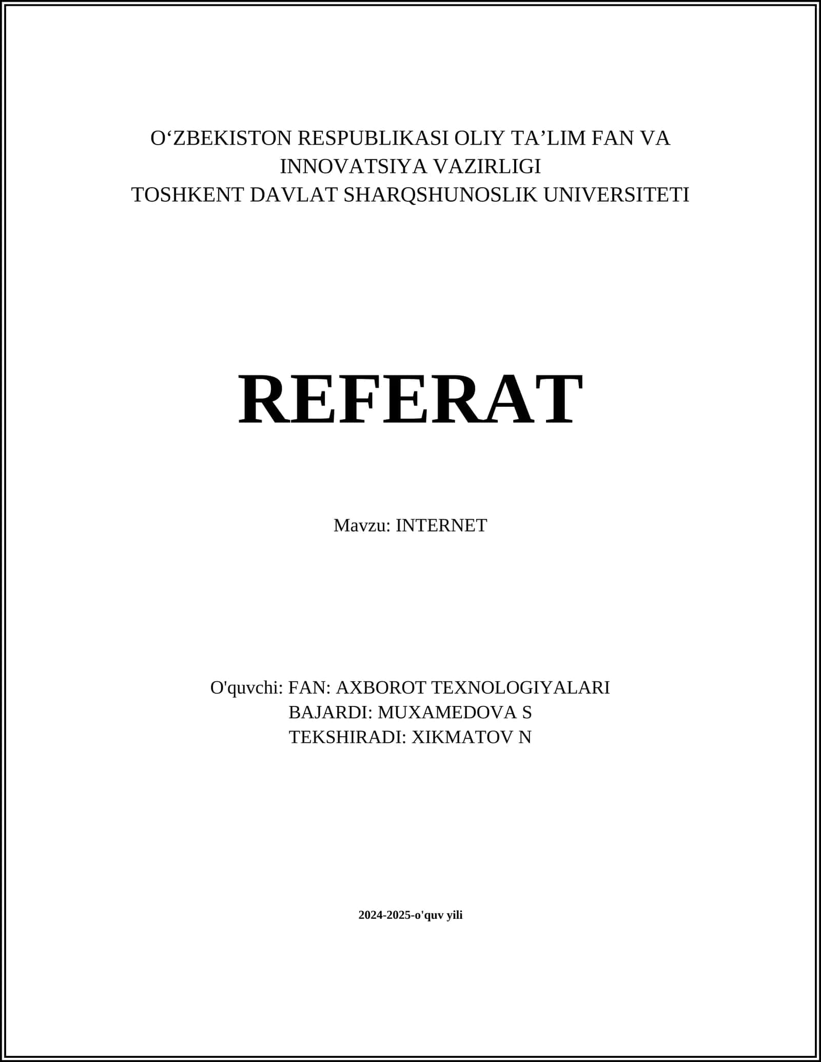 INTERNET
