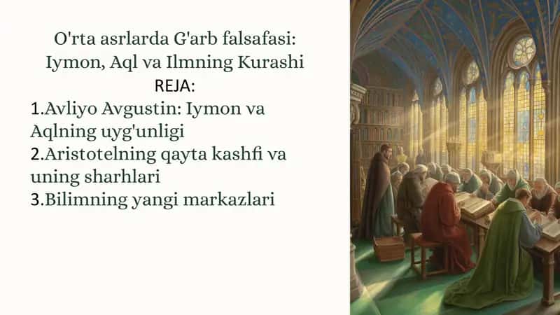 O'rta asrlarda G'arb falsafasi: Iymon, Aql va Ilmning Kurashi