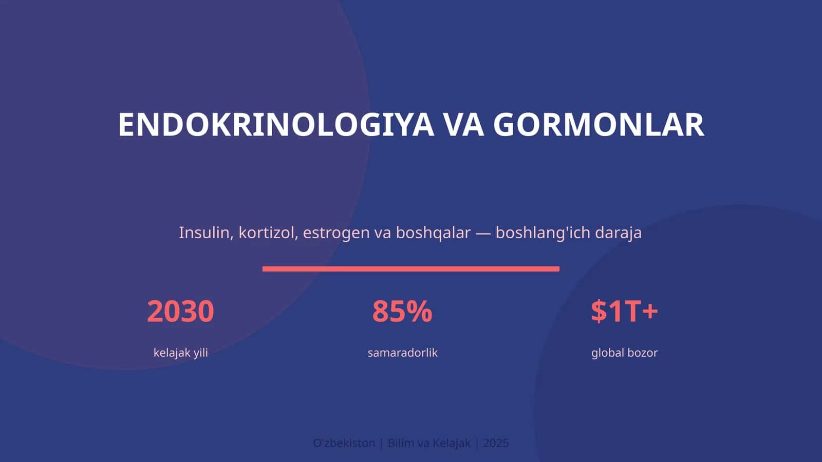ENDOKRINOLOGIYA VA GORMONLAR