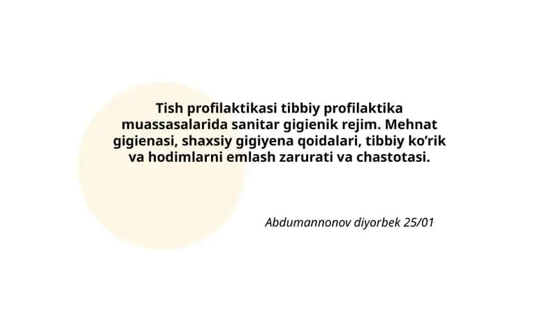 Tish profilaktikasi