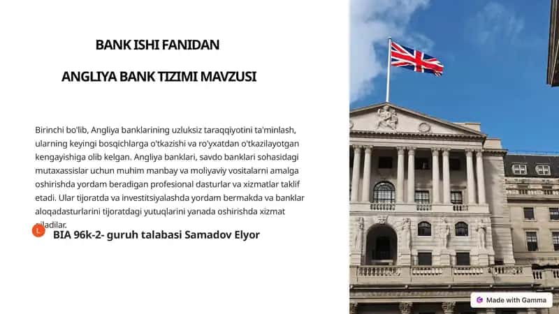 Angliya bank tizimi