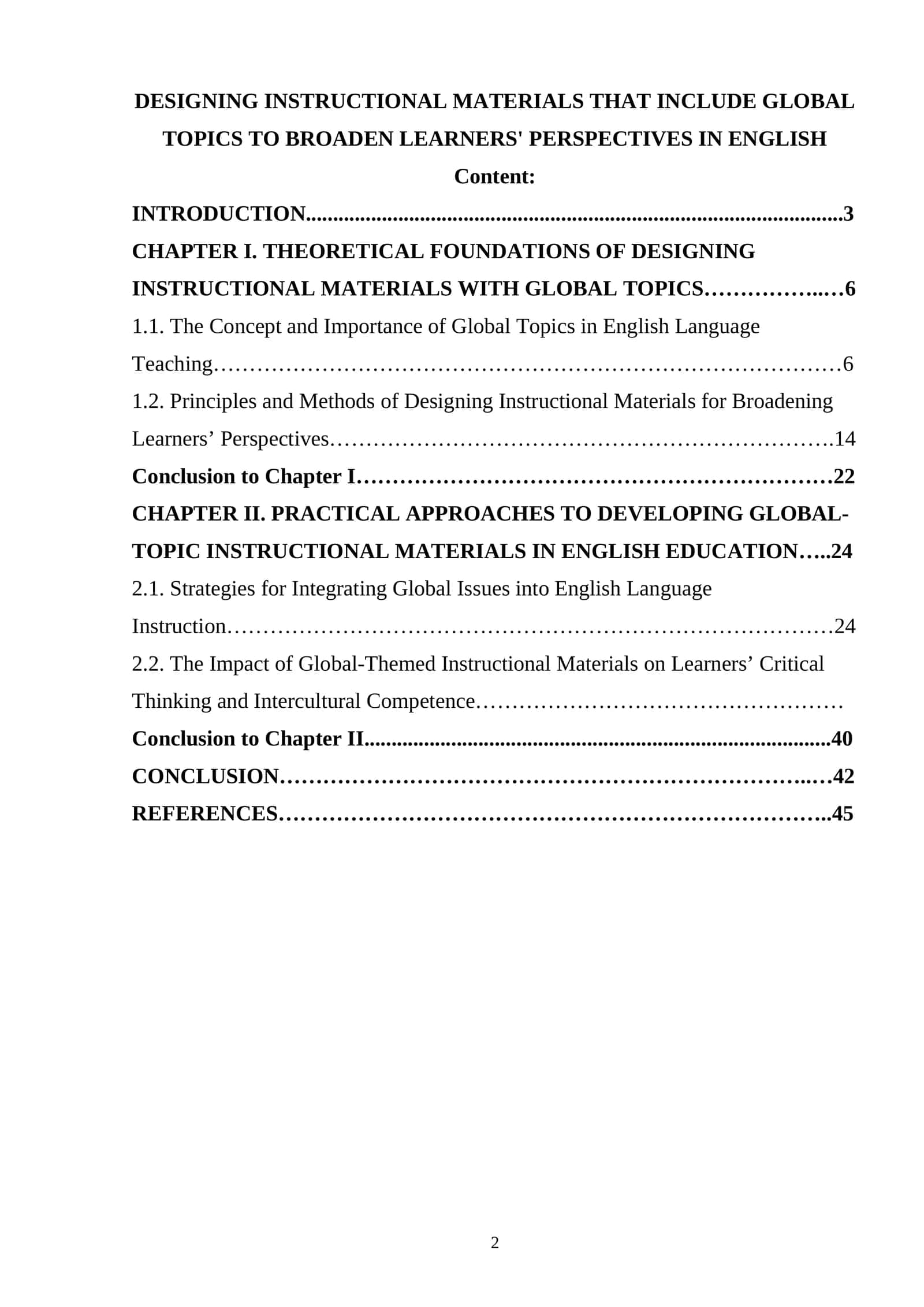 DESIGNING INSTRUCTIONAL MATERIALS WITH GLOBAL TOPICS