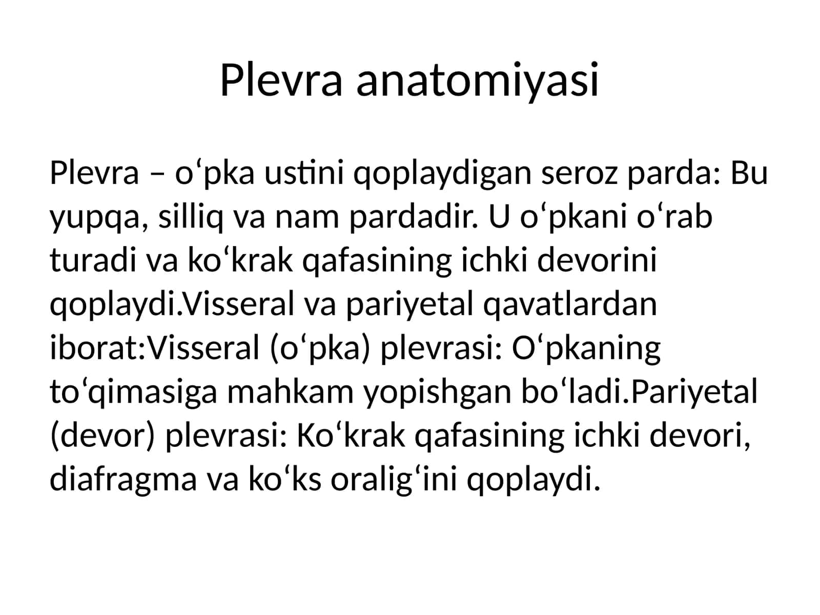 plevra kasalliklari