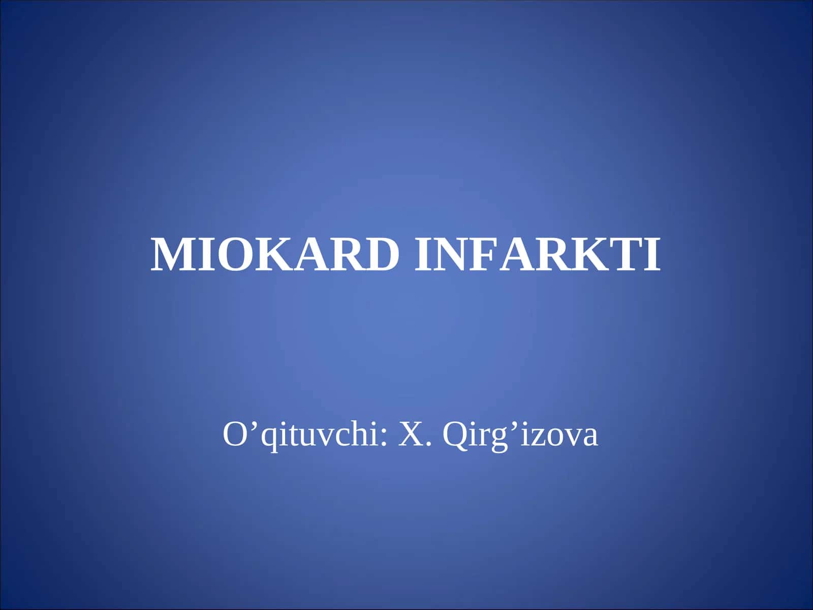 MIOKARD INFARKTI