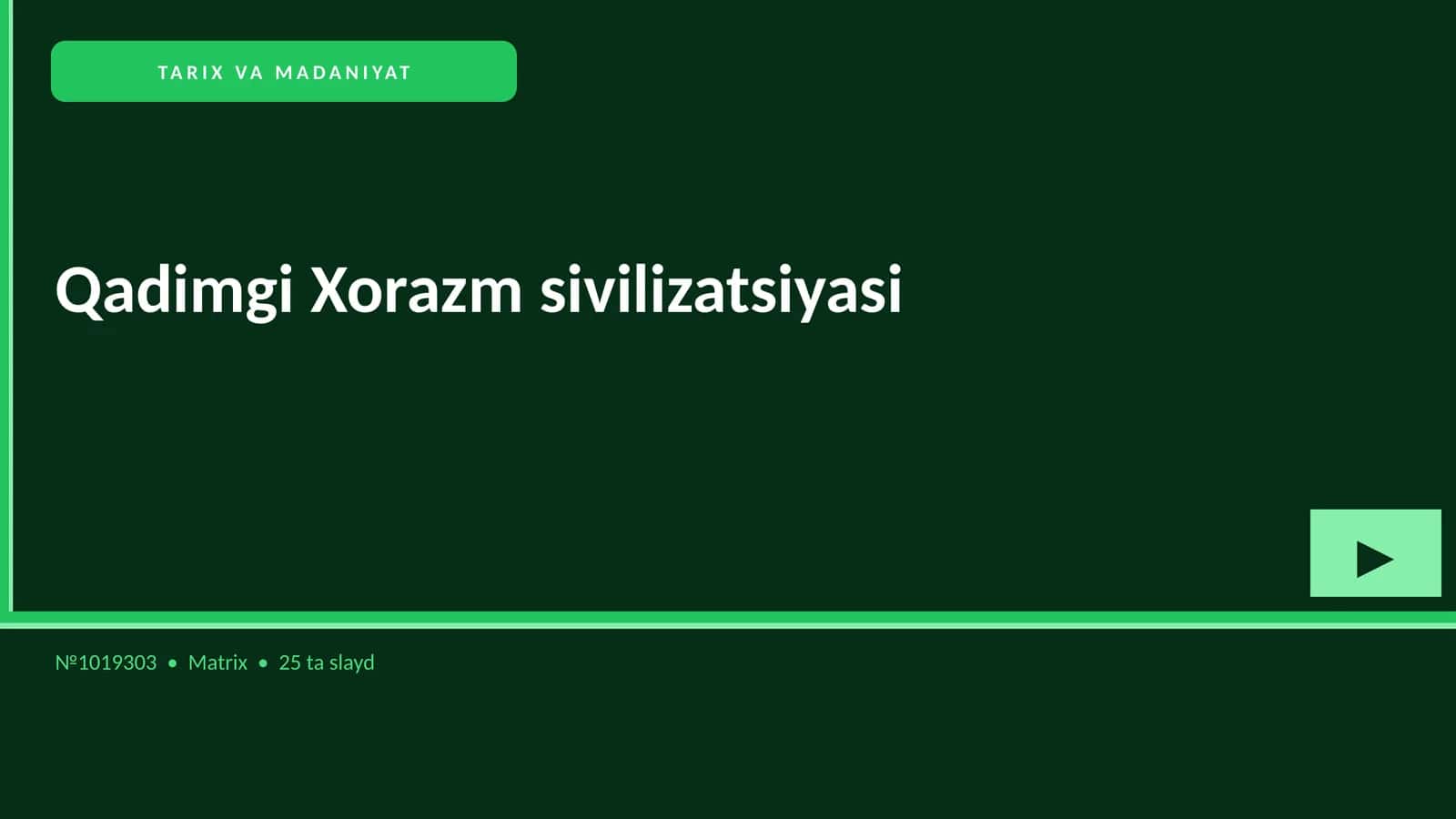 Qadimgi Xorazm sivilizatsiyasi