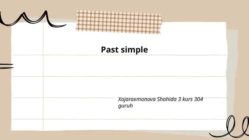 Past simple